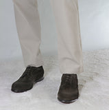 Elegant men's Deby in dark brown suede
